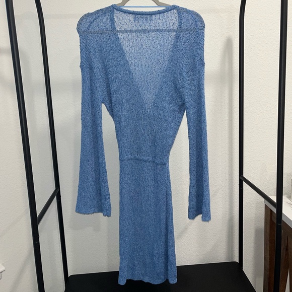 L*SPACE x REVOLVE | Bestseller Sheer Knit Topanga Dress in Cornflower | Size S - Picture 6 of 8